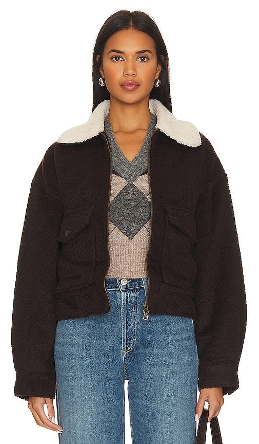LEVI'S Baby Bubble Wool Trucker in Chocolate - LEVI'S Baby Bubble Wool Trucker en chocolat - LEVI'S 巧克力色婴儿泡泡羊毛卡车司机 - LEVI'S Baby Bubble Wool Trucker in Schokolade - LEVI'S 베이비 버블 울 트러커 초콜릿 색상 - Trucker in lana LEVI'S Baby Bubble color cioccolato