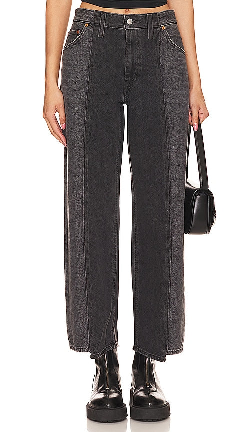 LEVI'S Baggy Dad Recrafted Straight in Black - LEVI'S Baggy Dad droit retravaillé en noir - LEVI'S 宽松老爹鞋以黑色直筒重新打造 - LEVI'S Baggy Dad Recrafted Straight in Schwarz - LEVI'S 배기 아빠 블랙 컬러로 재탄생한 스트레이트 - LEVI'S Baggy Dad rielaborato dritto in nero