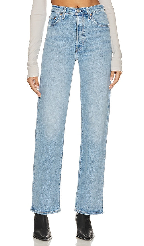 LEVI'S Ribcage Full Length in Denim-Light - LEVI'S Cage thoracique pleine longueur en denim clair - LEVI'S Ribcage 全长牛仔布浅色 - LEVI'S Brustkorb in voller Länge in Denim-Light - LEVI'S Ribcage 전체 길이 데님 라이트 - Gabbia toracica LEVI'S a figura intera in denim chiaro