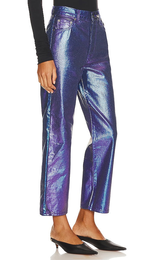 LEVI'S Ribcage Straight Ankle in Blue,Purple