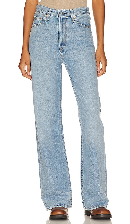 LEVI'S Ribcage Wide Leg in Blue - LEVI'S Cage thoracique jambe large en bleu - LEVI'S Ribcage 蓝色阔腿裤 - LEVI'S Ribcage Wide Leg in Blau - LEVI'S Ribcage 와이드 레그 블루 색상 - Gamba larga LEVI'S Ribcage in blu