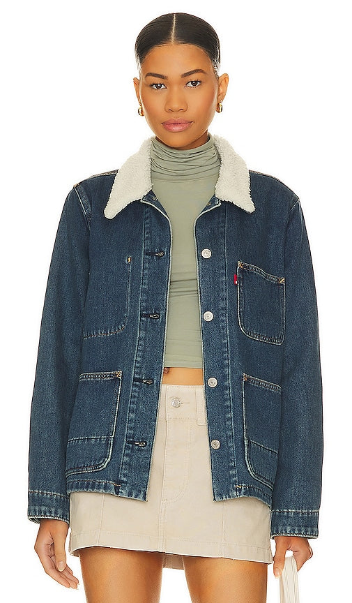 LEVI'S Warm Chore Coat in Blue - Manteau LEVI'S Warm Chore en bleu - LEVI'S 蓝色保暖家居服 - LEVI'S Warmer Arbeitsmantel in Blau - LEVI'S 웜 초어 코트 블루 색상 - Caldo cappotto LEVI'S Chore in blu