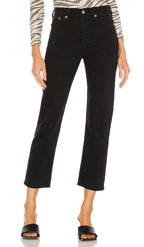 LEVI'S Wedgie Straight Ankle in Black - LEVI'S Wedgie Cheville droite en noir - LEVI'S 黑色 Wedgie 直筒鞋 - LEVI'S Wedgie Straight Ankle in Schwarz - LEVI'S 웨지 스트레이트 앵클 블랙 색상 - Caviglia dritta Wedgie LEVI'S in nero