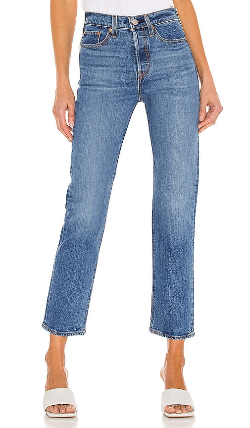 LEVI'S Wedgie Straight Ankle in Blue - LEVI'S Wedgie Cheville droite en bleu - LEVI'S 蓝色 Wedgie 直脚踝鞋 - LEVI'S Wedgie Straight Ankle in Blau - LEVI'S 웨지 스트레이트 앵클 블루 색상 - Caviglia dritta Wedgie LEVI'S in blu