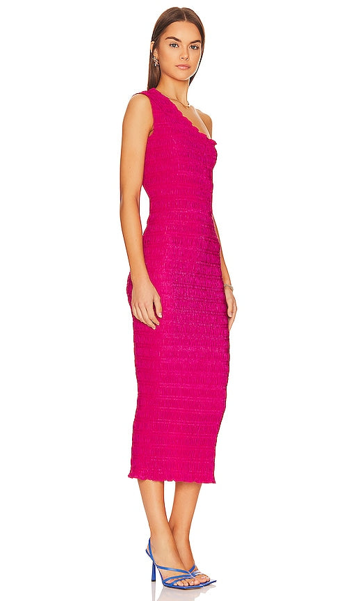 L'IDEE Gigi Smocking Gown in Pink