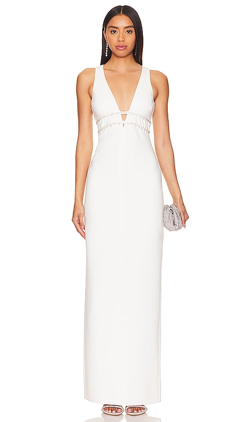 LIKELY Cristo Gown in White - Robe LIKELY Cristo en blanc - 可能是白色 Cristo 礼服 - Wahrscheinlich Cristo-Kleid in Weiß - LIKELY 크리스토 가운 화이트 색상 - PROBABILE Abito di Cristo in bianco