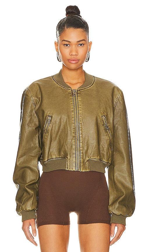 LIONESS Allure Bomber in Olive