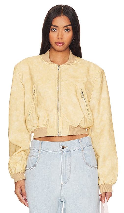 LIONESS Allure Bomber in Yellow