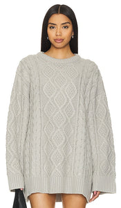 LIONESS Gigi Sweater in Grey - Pull LIONESS Gigi en gris - LIONESS Gigi 灰色毛衣 - LIONESS Gigi Pullover in Grau - LIONESS 지지 스웨터그레이 색상 - Maglione Gigi LIONESS in grigio