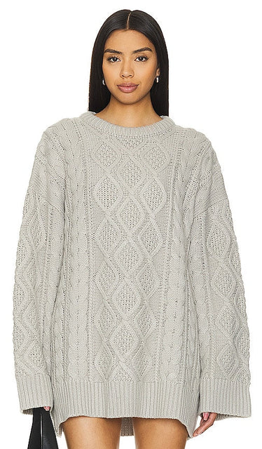 LIONESS Gigi Sweater in Grey - Pull LIONESS Gigi en gris - LIONESS Gigi 灰色毛衣 - LIONESS Gigi Pullover in Grau - LIONESS 지지 스웨터그레이 색상 - Maglione Gigi LIONESS in grigio