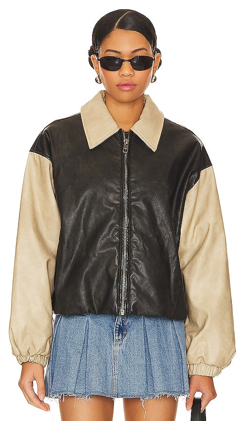 LIONESS Nirvana Bomber in Tan