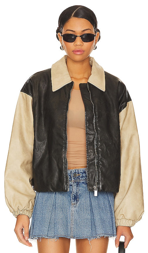 LIONESS Nirvana Bomber in Tan