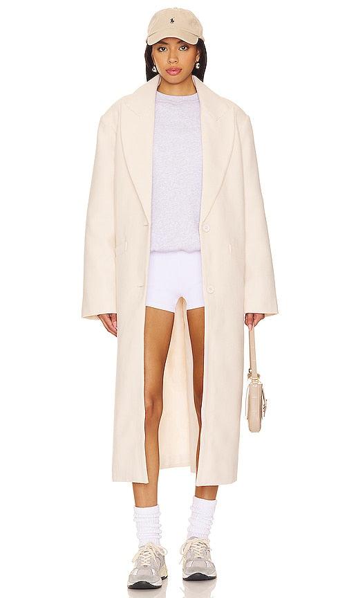 LIONESS Olsen Coat in Cream