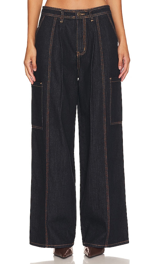 LIONESS Veneda Baggy Jean in Blue - Jean ample LIONESS Veneda en bleu - LIONESS Veneda 蓝色宽松牛仔裤 - LIONESS Veneda Baggy-Jeans in Blau - LIONESS Veneda 배기 진 블루 색상 - LIONESS Veneda Baggy Jean in blu