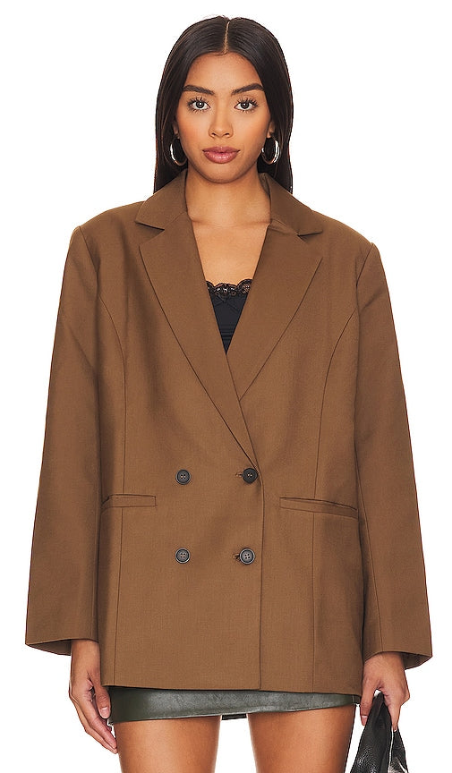 LIONESS Wyoming Blazer in Chocolate