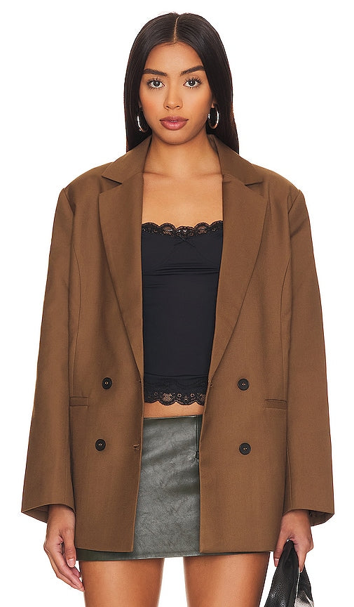 LIONESS Wyoming Blazer in Chocolate