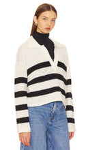 LNA Ari Stripe Sweater in Ivory