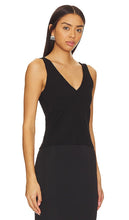 LNA Lily Deep V Rib Tank in Black