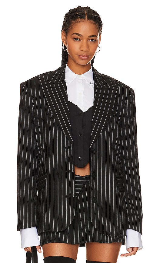 LOBA Mireya Oversized Blazer in Black - LOBA Mireya Blazer surdimensionné en noir - LOBA Mireya 黑色大廓形西装外套 - LOBA Mireya übergroßer Blazer in Schwarz - LOBA Mireya 오버사이즈 블레이저블랙 색상 - LOBA Blazer oversize Mireya in nero
