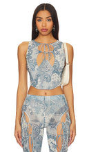 LOBA Natalia Top in Blue - Haut Natalia LOBA en bleu - LOBA Natalia 蓝色上衣 - LOBA Natalia Top in Blau - LOBA Natalia 탑 - LOBA Natalia Top in blu