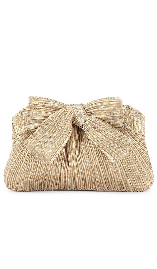 Loeffler Randall Rochelle Clutch in Metallic Neutral