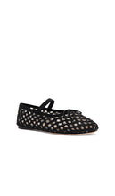 Loeffler Randall Leonie Crochet Flat in Black