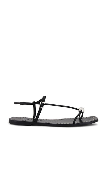 Loeffler Randall Lara Sandal in Black | Black Flat Sandals for Women
