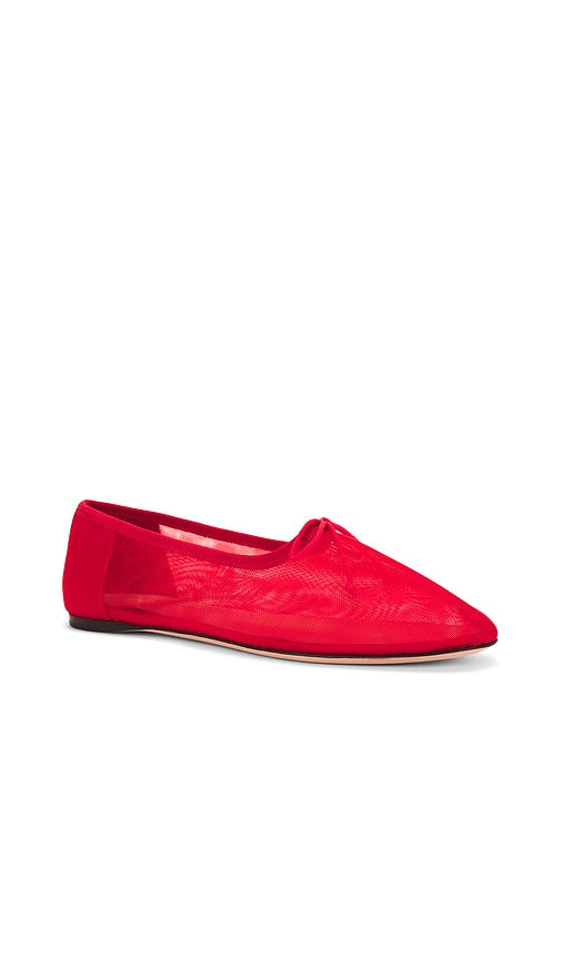 Loeffler Randall Landon Mesh Ballet Flats in Red