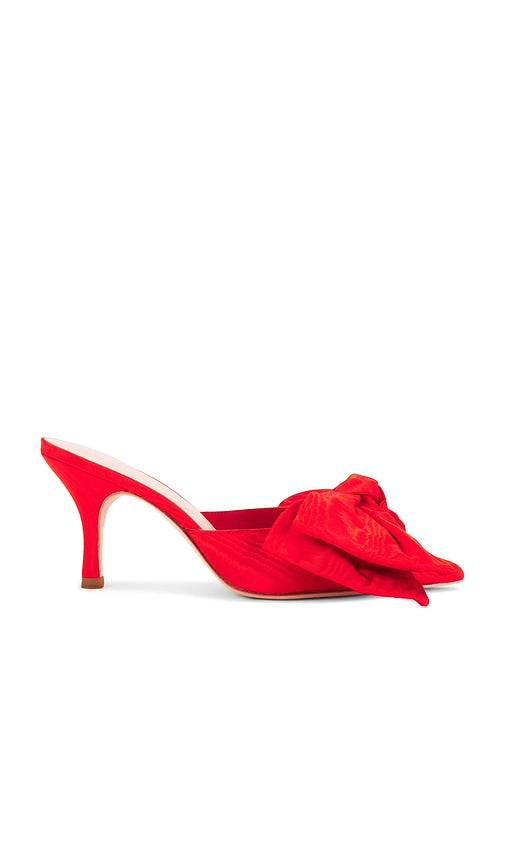 Loeffler Randall Margot Mule in Red | Red Closed Toe Mules for Women