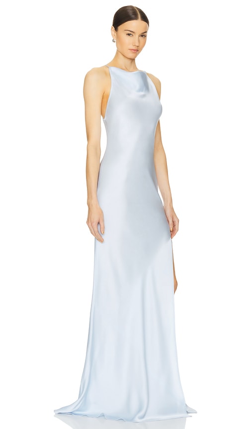 Lapointe Cowl Neck Gown in White