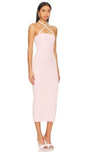 Lovers and Friends Astrid Halter Dress in Blush