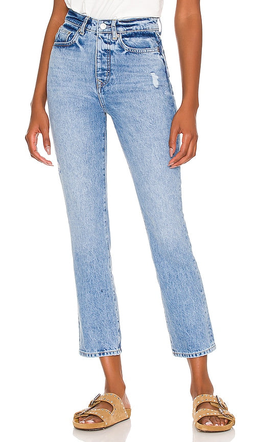 Lovers and Friends Reece High Rise Slim Straight in Blue - Lovers and Friends - Reece coupe droite slim taille haute - Bleu - Lovers and Friends Reece 蓝色高腰修身直筒裤 - Lovers and Friends Reece High Rise Slim Straight in Blau - Lovers and Friends Reece 하이라이즈 슬림 스트레이트 블루 색상 - Lovers and Friends Reece a vita alta slim dritto in blu