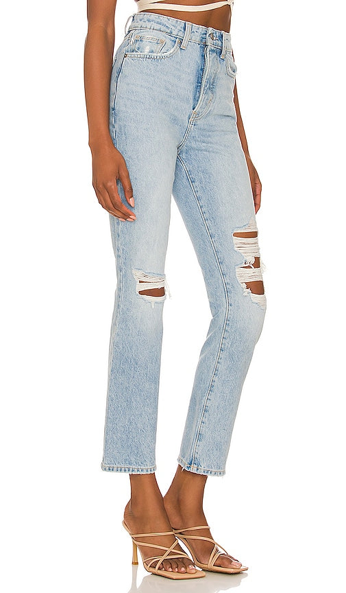 Lovers and Friends Reece High Rise Slim Straight in Blue