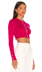 Lovers and Friends Tara Micro Cardigan in Pink
