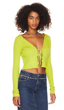 Lovers and Friends Halina Tie Front Cardigan in Green