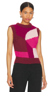 Lovers and Friends Adiel Knit Vest in Wine