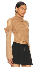 Lovers and Friends Analise Cold Shoulder Sweater in Tan