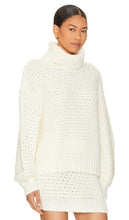 Lovers and Friends Cable Turtleneck Sweater in Ivory