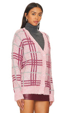 Lovers and Friends Damia Plaid Cardigan in Rose