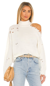 Lovers and Friends Arlington Sweater in White - Pull Arlington Lovers and Friends en blanc - Lovers and Friends Arlington 白色毛衣 - Lovers and Friends Arlington Pullover in Weiß - Lovers and Friends 알링턴 스웨터화이트 색상 - Maglione Arlington di Lovers and Friends in bianco