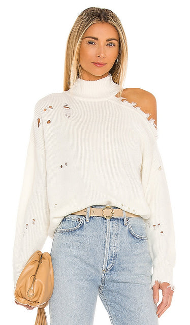 Lovers and Friends Arlington Sweater in White - Pull Arlington Lovers and Friends en blanc - Lovers and Friends Arlington 白色毛衣 - Lovers and Friends Arlington Pullover in Weiß - Lovers and Friends 알링턴 스웨터화이트 색상 - Maglione Arlington di Lovers and Friends in bianco