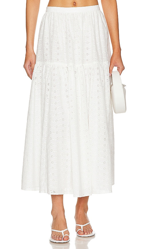 Lovers and Friends Julia Midi Skirt in White