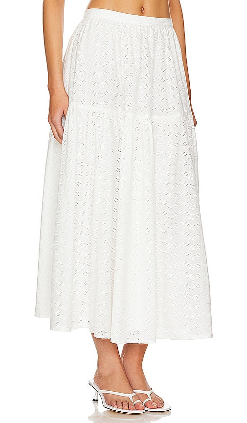 Lovers and Friends Julia Midi Skirt in White