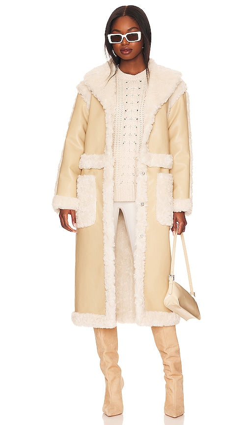 LPA Adriano Coat in Tan - Manteau LPA Adriano en beige - LPA Adriano 黄褐色外套 - LPA Adriano Mantel in Hellbraun - LPA 아드리아노 코트 - Cappotto LPA Adriano color marrone chiaro