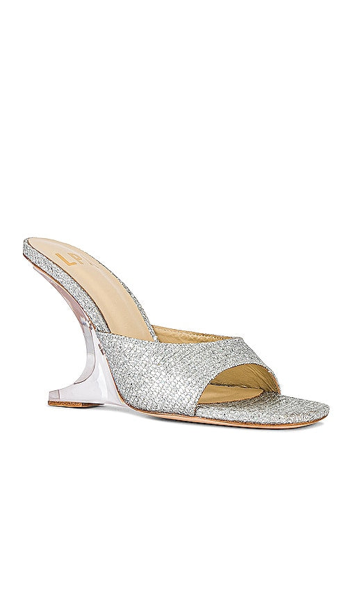LPA Blade Mule Sandal in Metallic Silver