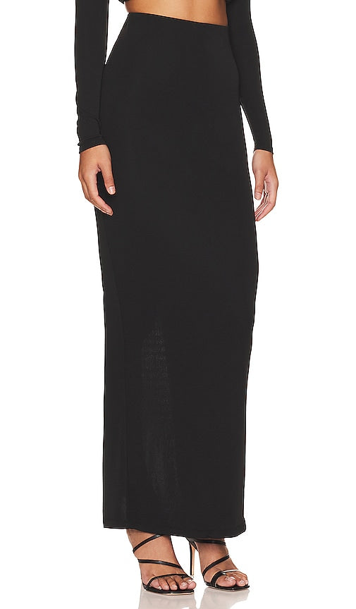 LPA Cedella Column Maxi Skirt in Black