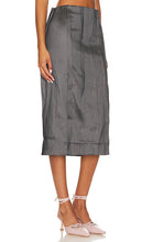 LPA Delfina Midi Skirt in Charcoal