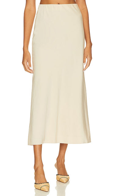LPA Fiama Midi Skirt in Ivory - Jupe mi-longue LPA Fiama en ivoire - LPA Fiama 象牙色中长半身裙 - LPA Fiama Midirock in Elfenbein - LPA FIAMA 미디 스커트 - Gonna longuette LPA Fiama in avorio