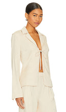 LPA Franca Tie Front Blazer Top in Ivory