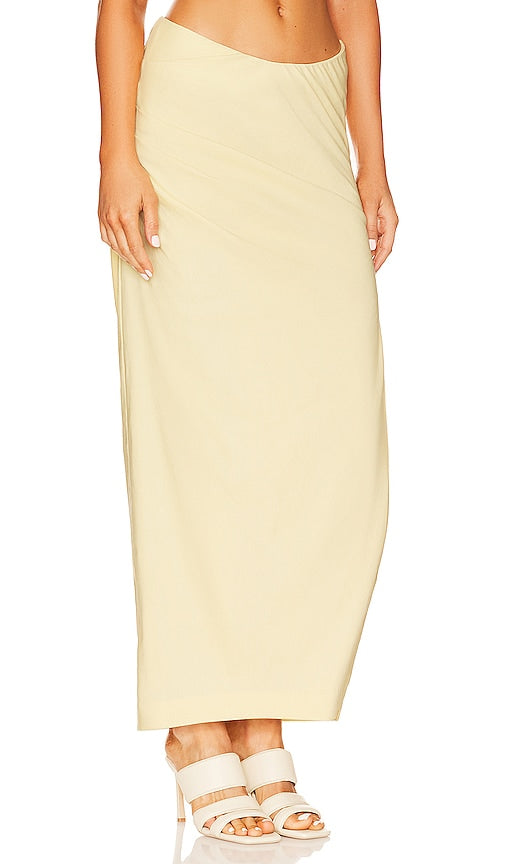 LPA Lucia Maxi Skirt in Yellow